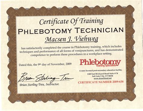 Phlebotomist Certification